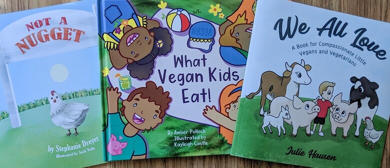 Three children's books for vegan kids