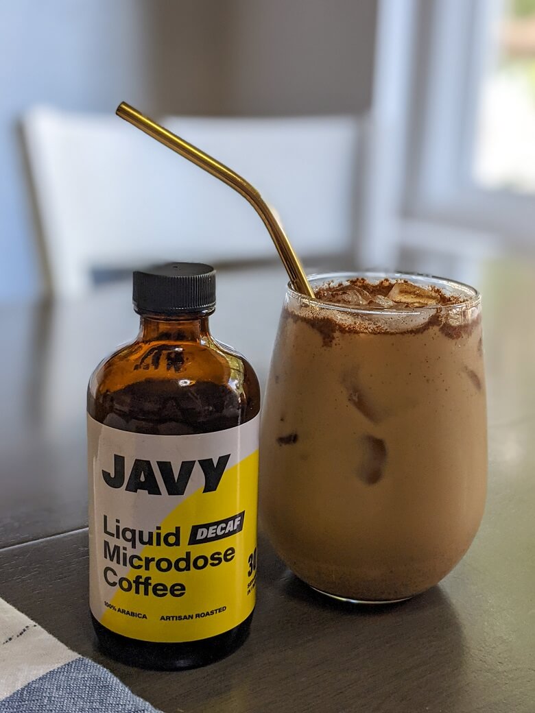 2Minute Iced Brown Sugar Oat Milk Latte with Javy Coffee