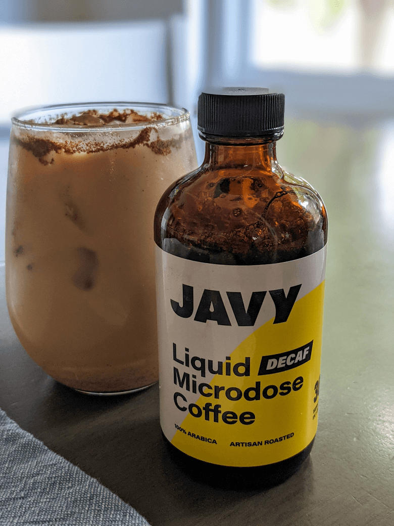 Vegan Iced Coffee with Javy Mama Has Her Mindful